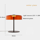Green Glass Table Lamp for Home Office Bedroom Nightstand, Ljojo Luxury Desk Light