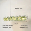Ljojo Luxury Colorful Glass LED Pendant Lights French Modern Living Room Hanging Lamp