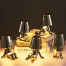 Ljojo Little Golden Man Table Lamp for Living Room, Bedside, or Children's Room