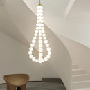 Nordic Luxury Art LED Ceiling Pendant Light Magic Bean Chandelier by Ljojo for Home Decor