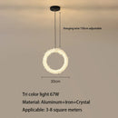 Crystal Heart-shaped Modern Pendant Light for Bedroom Living Room by Ljojo
