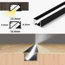 Ljojo 45° Backlight LED Aluminum Profile Bar Light Channel with Silicone Diffuser Cover