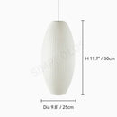 Denmark Designer Silk Pendant Lamp Minimalist Nordic Wabi Sabi for Hotel Restaurant by Ljojo.