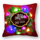 Christmas Santa LED Light Pillowcase for Home Decor, 45x45cm - Ljojo