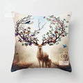 Christmas Deer & Rabbit Winter Pillow Case - Ljojo Home Decor Collection