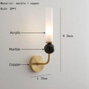 Ljojo Marble Ball Wall Lights 3000K Acrylic Lampshade G9 Bulb