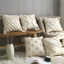 Bohemian Tufted Pillow Cover with Moroccan Embroidery by Ljojo