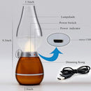 Ljojo LED Retro Night Light USB Rechargeable Desk Lamp Stepless Dimming Portable Lamp