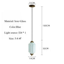 French Retro Pendant Glass Chandelier LED Artistic Lighting Fixture for Bedroom by Ljojo