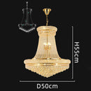Ljojo Luxury Crystal Living Room Chandelier - Elegant Dining Room Pendant Lamp & Ceiling Light