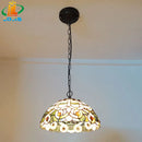 30CM Baroque Chandelier Tiffany Style Glass Lighting Retro Art Creative for Ljojo