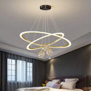 Ljojo LED Circle Ring Ceiling Chandelier for Dining Living Room Pendant Lighting