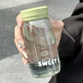 Ljojo Mini Water Bottle with Tea Strainer, Portable & Reusable Plastic Drinking Cup