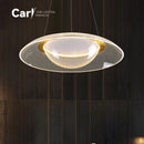 Ljojo Modern Circular Pendant Light Fixture for Minimalist Bedroom and Living Room Decor