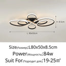 Modern Black LED Ceiling Light - Sleek Surface Mounted Fixture for Bedroom Living Room - Ljojo
