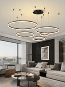 Restaurant Metal LED Chandelier Cream Pendant Light - Ljojo Dinning Living Room Hanging Lamp
