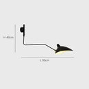 Ljojo Long Arm LED Wall Sconce Lamp with Adjustable Angle