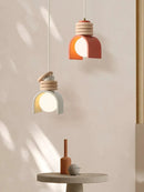 Ljojo LED Pendant Lamp: E27 Bulb, Resin, Adjustable Cord, Indoor Lighting