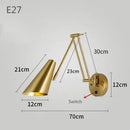 Adjustable Swing Arm LED Wall Lamps Touch Sensor Sconce Lights Ljojo Modern Decor Bedside