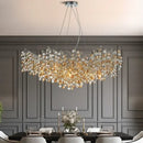 Luxury Gold Crystal Chandelier Pendant Lamp for Living Dining Bedroom - Ljojo