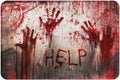Bloody Footprints Decorative Floor Mat by Ljojo