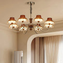 French Glass Chandelier for Living Room with Industrial Style Pendant Light by Ljojo