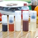 Ljojo 40/80ml Plastic Condiment Squeeze Bottle for Kitchen Seasoning