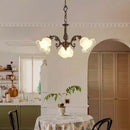 Vintage Flower Glass Pendant Lights LED Chandelier for Bedroom Dining Room by Ljojo