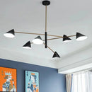 Ljojo Minimalist Cone Shade Chandelier for Living Room and Dining Room