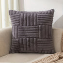 Grey Velvet Snowflake Decor Pillowcase for Sofa Couch Living Room by Ljojo