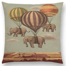 Cute Ghost Sailboat Whale Diver Cushion Cover by Ljojo