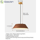 Ljojo Medieval Bauhaus Wood Grain Log Metal LED Pendant Light Chandelier for Home Decoration
