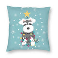 Ljojo Miniature Schnauzer Dog Cartoon Cushion Cover for Sofa - Puppy Lover's Nordic Pillow