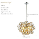 Bubble Glass LED Hanging Chandelier Lighting for Living Room Home Decor by Ljojo
