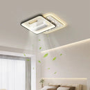 Nordic Quiet Electric LED Ceiling Fan with Remote Control for Dining and Living Room by Ljojo