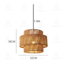 Bohemian Handmade Rattan Chandelier for Bedroom Decor by Ljojo