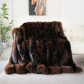 Ljojo Luxury Faux Fur Winter Blanket | High-End Mink Velvet Sofa Throw