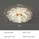 LED Ceiling Light Flower Design Acrylic Lamp Luxury Gold Interior Lighting for Study Bedroom Hallway by Ljojo