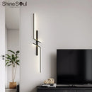 Ljojo Modern LED Strip Wall Lamp Minimalist Creative Bedroom Decorative Wall Light