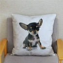 Chihuahua Dog Printed Cushion Cover by Ljojo for Home Decor