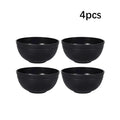 Ljojo 16pc Black PP Cutlery & Plate Set for Outdoor Camping and Parties