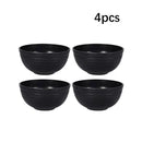 Ljojo 16pc Black PP Cutlery & Plate Set for Outdoor Camping and Parties