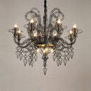 Ljojo Black White Iron Chandelier Lighting for Dining Living Room, Foyer, LED Home Decoration