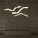 Ljojo Marble Collection LED Hanging Chandelier for Living Room, Restaurant, Foyer - Trendy Suspension Luminaire Lights