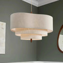 Nordic Minimalist Wabi Sabi Fabric Chandelier Soft Glow Pendant Light for Living Room by Ljojo