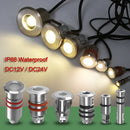 Ljojo Mini LED Stainless Steel Pool Underwater Light - Waterproof Deck Spotlight for Garden & Pathway
