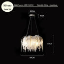 Ljojo Luxury Tassel Chandelier Lighting: Postmodern Aluminum Chain Hanging Lights for Living Room Bedroom Hotel
