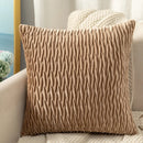 Ljojo 3D Geometric Velvet Pleated Cushion Cover for Home Decor
