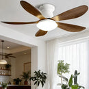 Modern LED Ceiling Fan with Remote Control: Resin Light for Home, Bedroom, Living Room - Ljojo