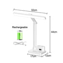 Ljojo LED Desk Lamp 180 Rotate Dimmable Reading Night Light - USB Chargeable Foldable